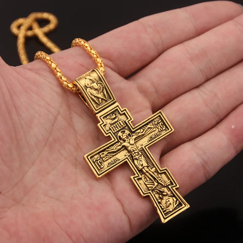 Movie John Wick Jesus Cross Necklace Crucifix