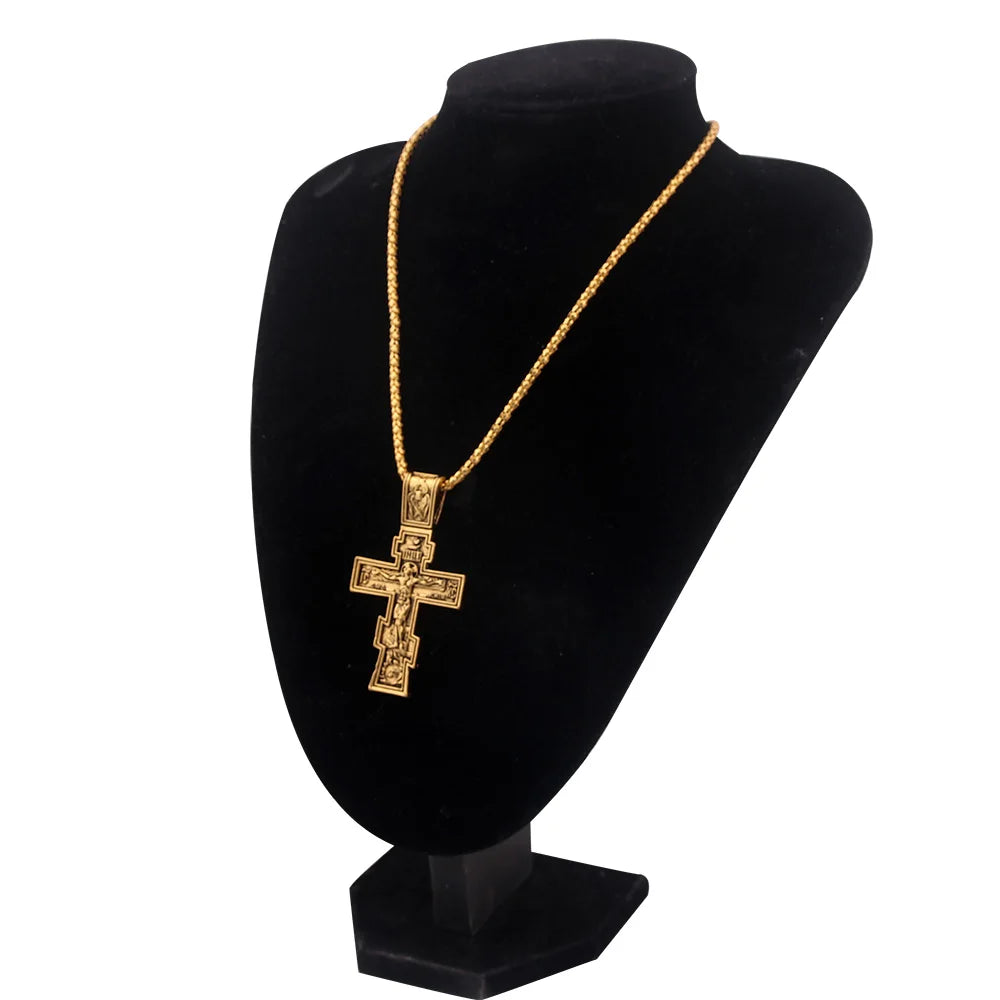 Movie John Wick Jesus Cross Necklace Crucifix