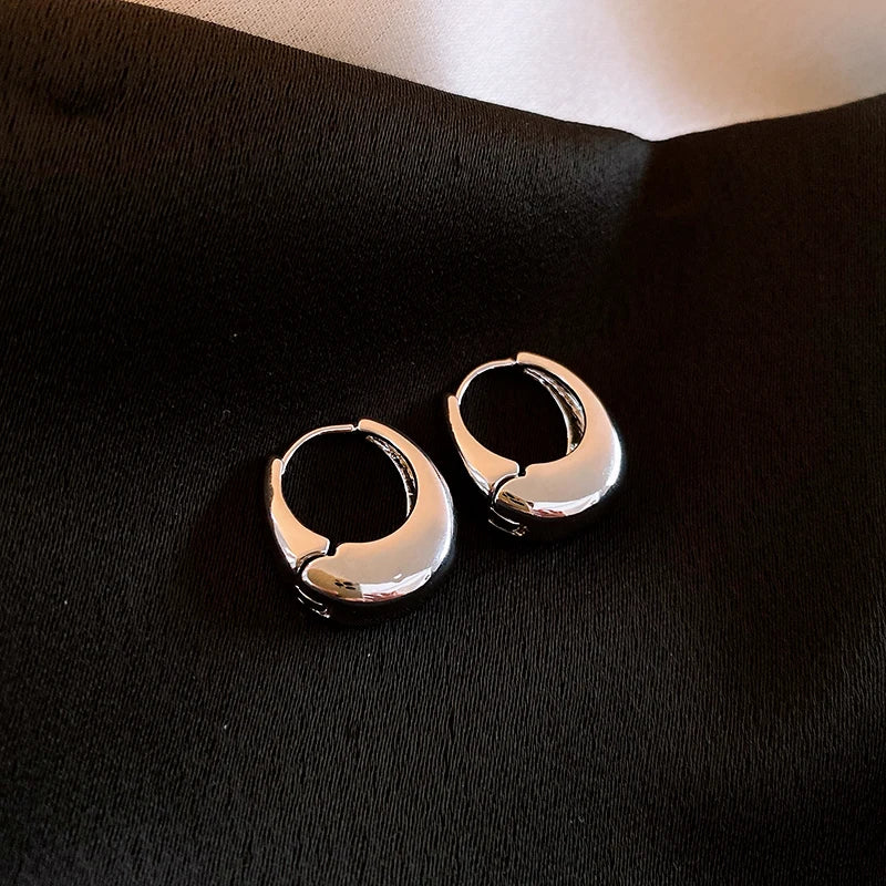 Metallic Style Hoop Earrings For Women