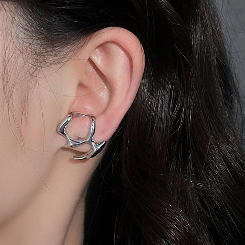 Women Silver Color Geometric Earring