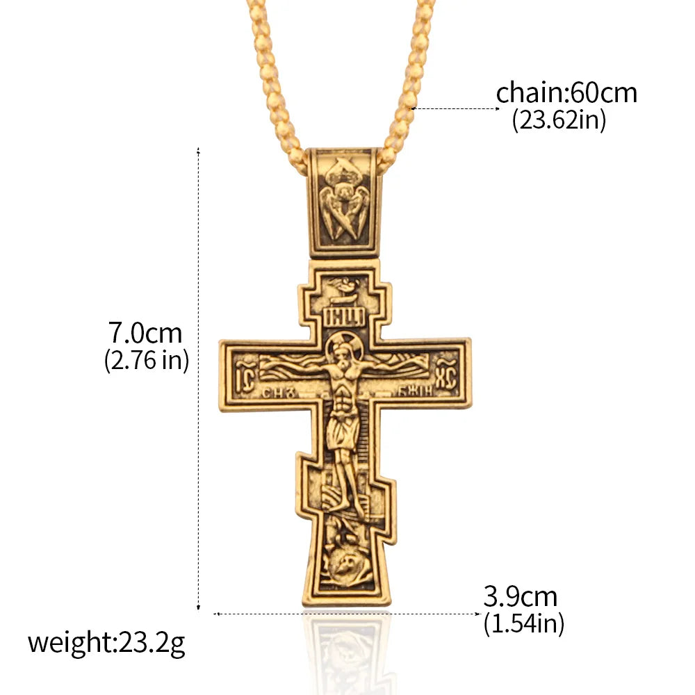 Movie John Wick Jesus Cross Necklace Crucifix